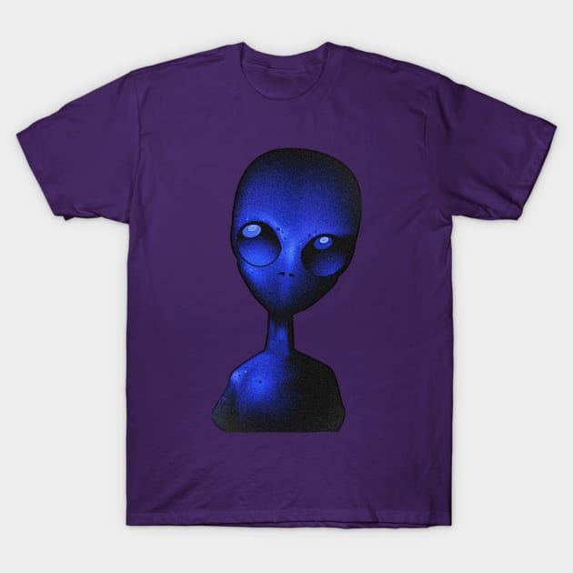 Blue Alien Being T-Shirt by Urbanic